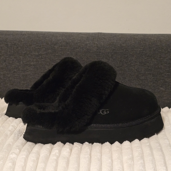 UGG Shoes - UGG Disquette Slippers Black Size 7